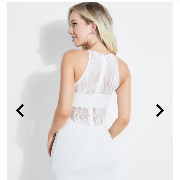 Guess Zayv sleeveless high neck lace dress small - Picture 9 of 11